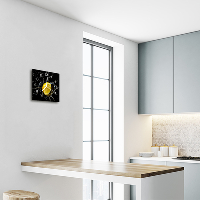 Horloge murale en verre Citron