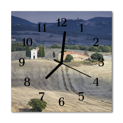 Horloge murale en verre Campagne