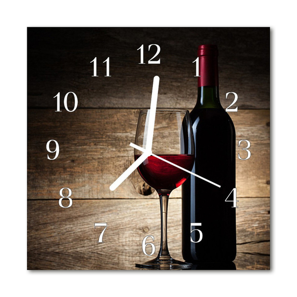 Horloge murale en verre Vin