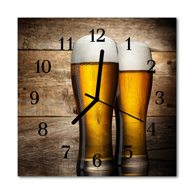 Horloge murale en verre Bière