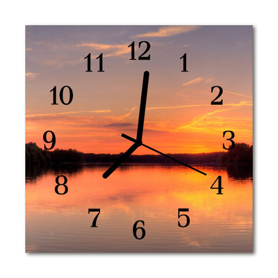 Horloge murale en verre Coucher du soleil