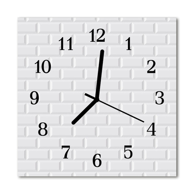 Horloge murale en verre Brique