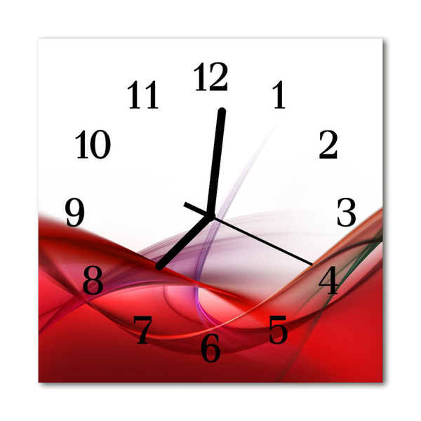 Horloge murale en verre Abstrait