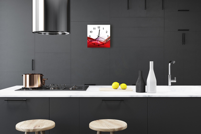 Horloge murale en verre Abstrait