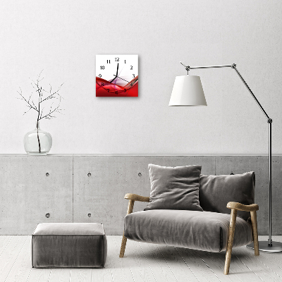 Horloge murale en verre Abstrait