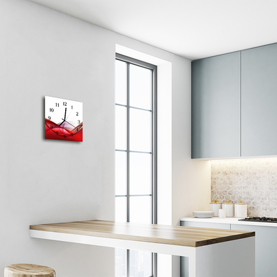 Horloge murale en verre Abstrait