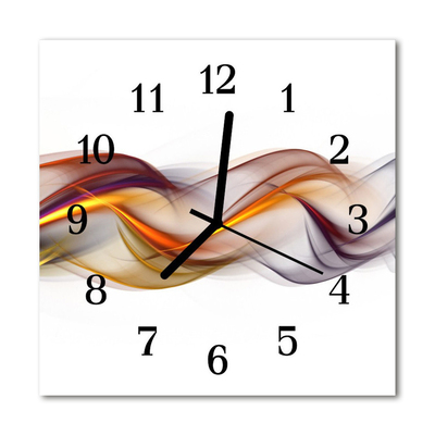 Horloge murale en verre Abstrait