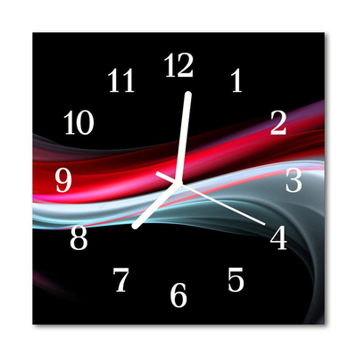 Horloge murale en verre Abstrait