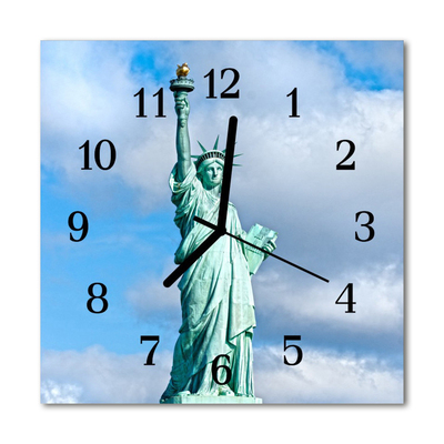 Horloge murale en verre Statue de la liberté