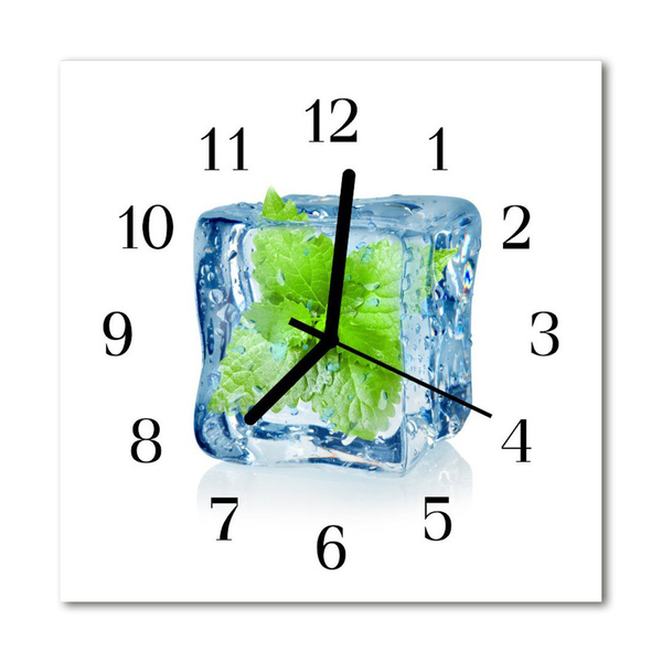 Horloge murale en verre Glace à la menthe