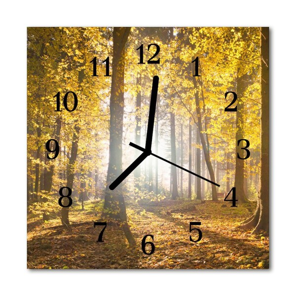 Horloge murale en verre Automne de la forêt
