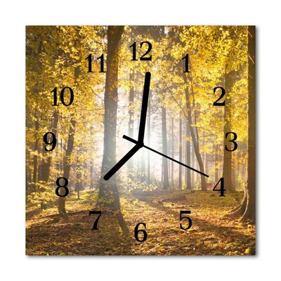 Horloge murale en verre Automne de la forêt