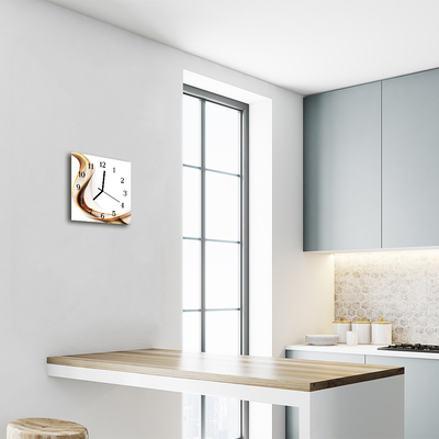 Horloge murale en verre Abstrait