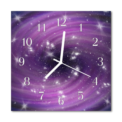 Horloge murale en verre Abstrait