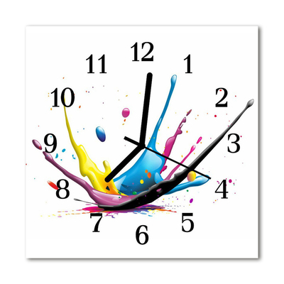 Horloge murale en verre Couleur