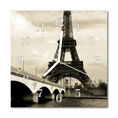 Horloge murale en verre Paris
