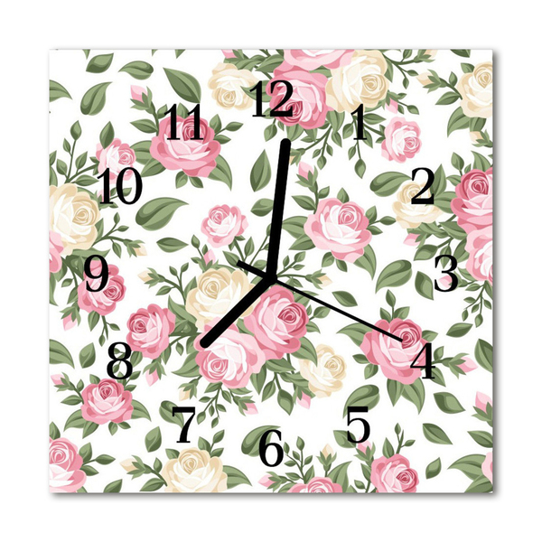 Horloge murale en verre Fond