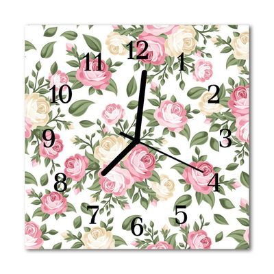 Horloge murale en verre Fond