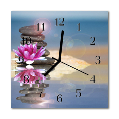 Horloge murale en verre Pierres d'eau