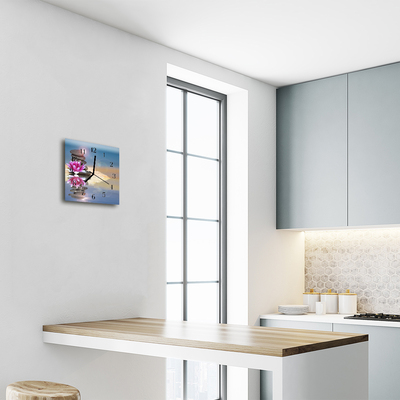 Horloge murale en verre Pierres d'eau