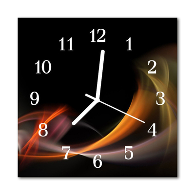 Horloge murale en verre Abstrait