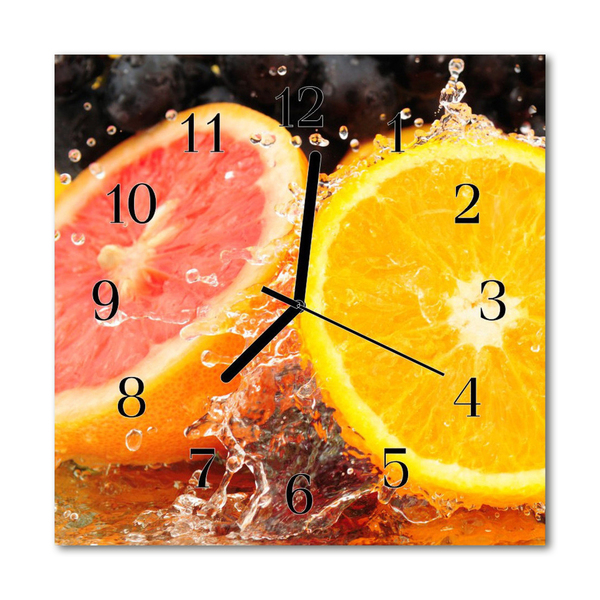Horloge murale en verre Fruits