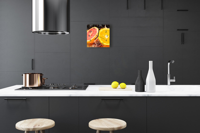 Horloge murale en verre Fruits
