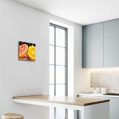 Horloge murale en verre Fruits