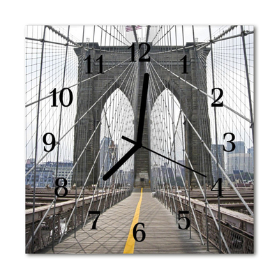 Horloge murale en verre Pont de brooklyn
