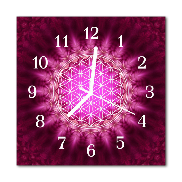 Horloge murale en verre Abstrait