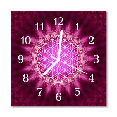 Horloge murale en verre Abstrait