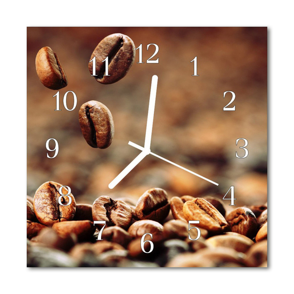 Horloge murale en verre Café en grains
