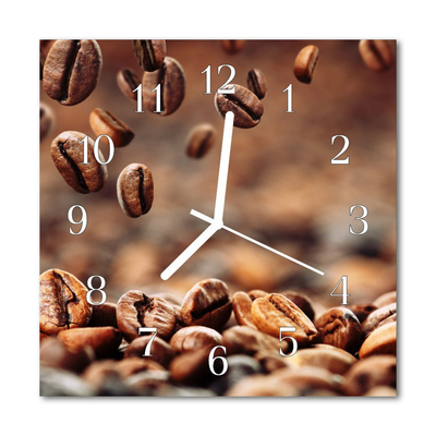 Horloge murale en verre Café en grains