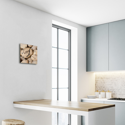 Horloge murale en verre Noyaux