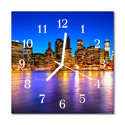 Horloge murale en verre Ligne d'horizon