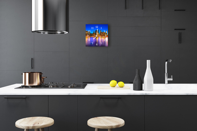 Horloge murale en verre Ligne d'horizon