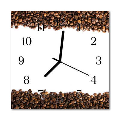 Horloge murale en verre Café en grains