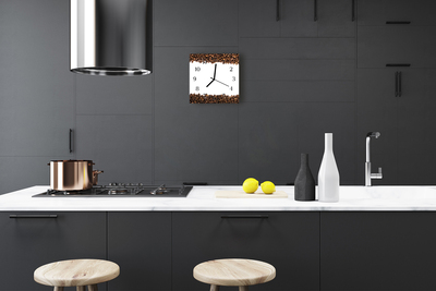 Horloge murale en verre Café en grains