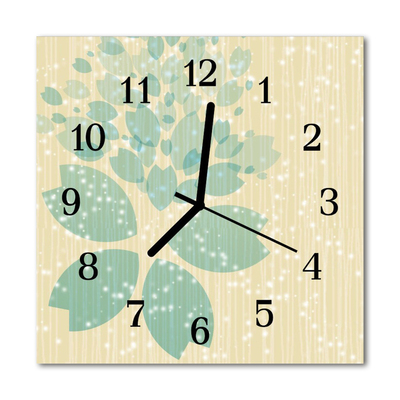 Horloge murale en verre Abstrait
