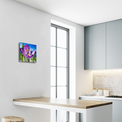 Horloge murale en verre Ressort
