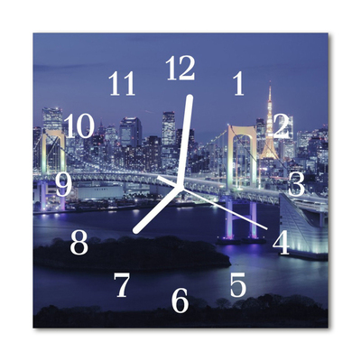 Horloge murale en verre Pont