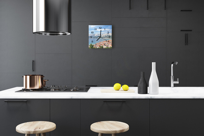 Horloge murale en verre Baie