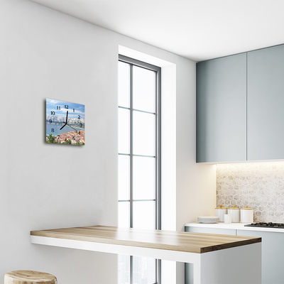 Horloge murale en verre Baie