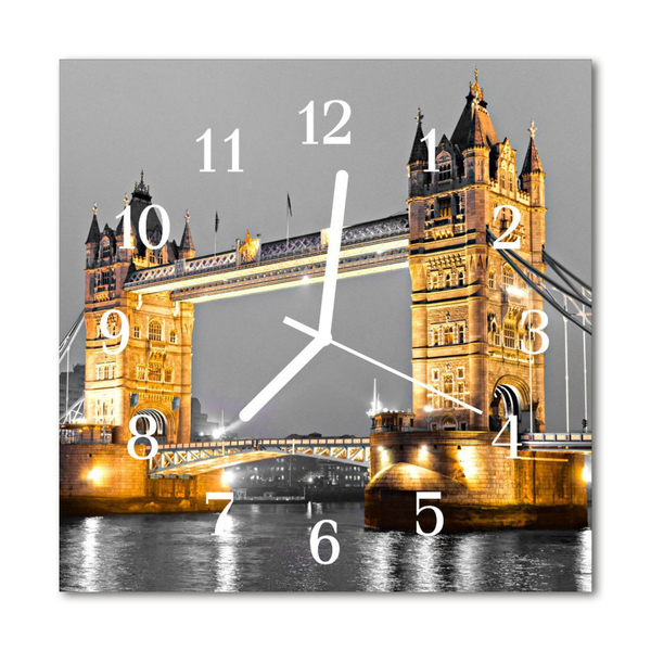Horloge murale en verre Tower bridge