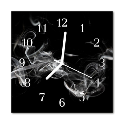 Horloge murale en verre Fumée