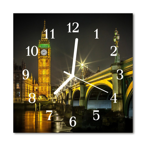 Horloge murale en verre Londres