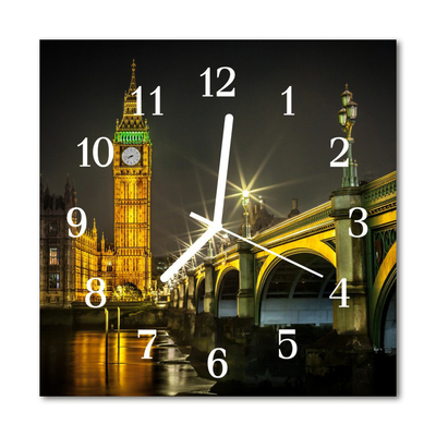 Horloge murale en verre Londres