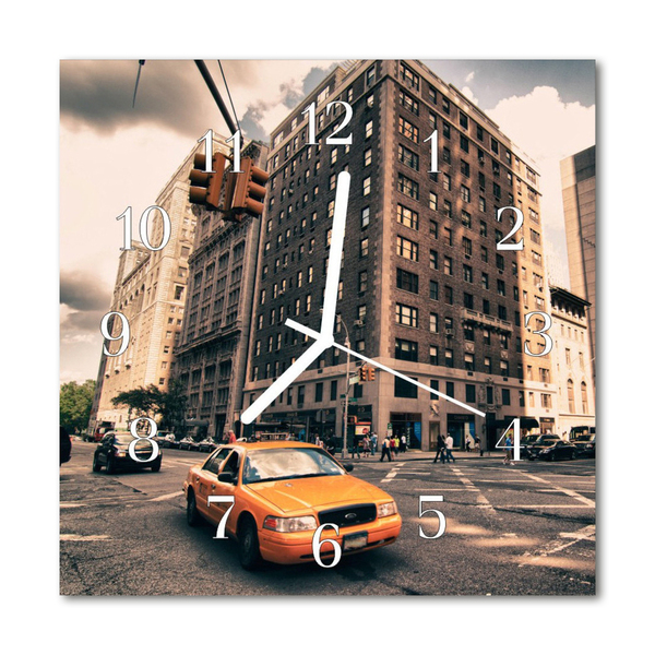 Horloge murale en verre Taxi