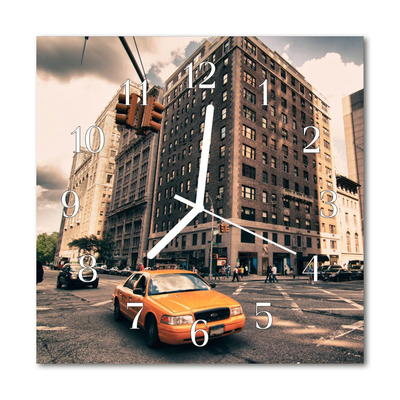 Horloge murale en verre Taxi