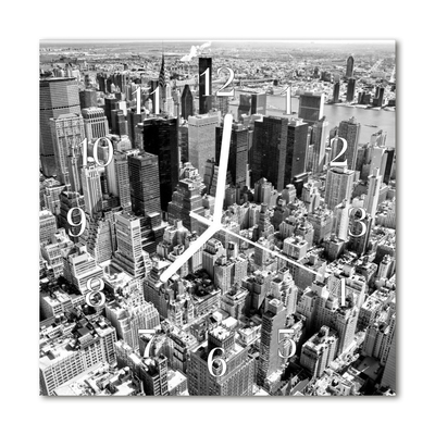 Horloge murale en verre Ligne d'horizon
